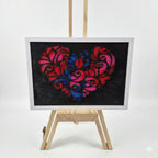 L'Éclat Intérieur : Tableau Cœur Artisanal Gravea