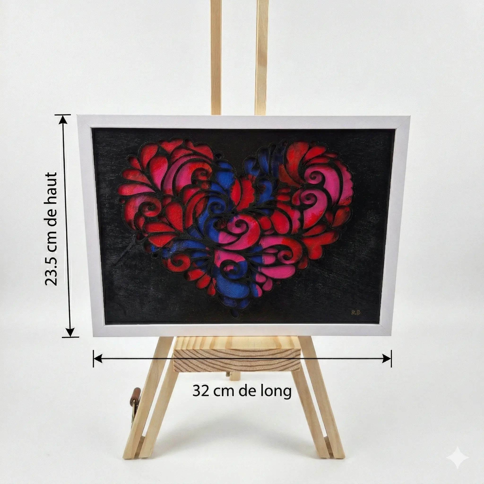 L'Éclat Intérieur : Tableau Cœur Artisanal Gravea